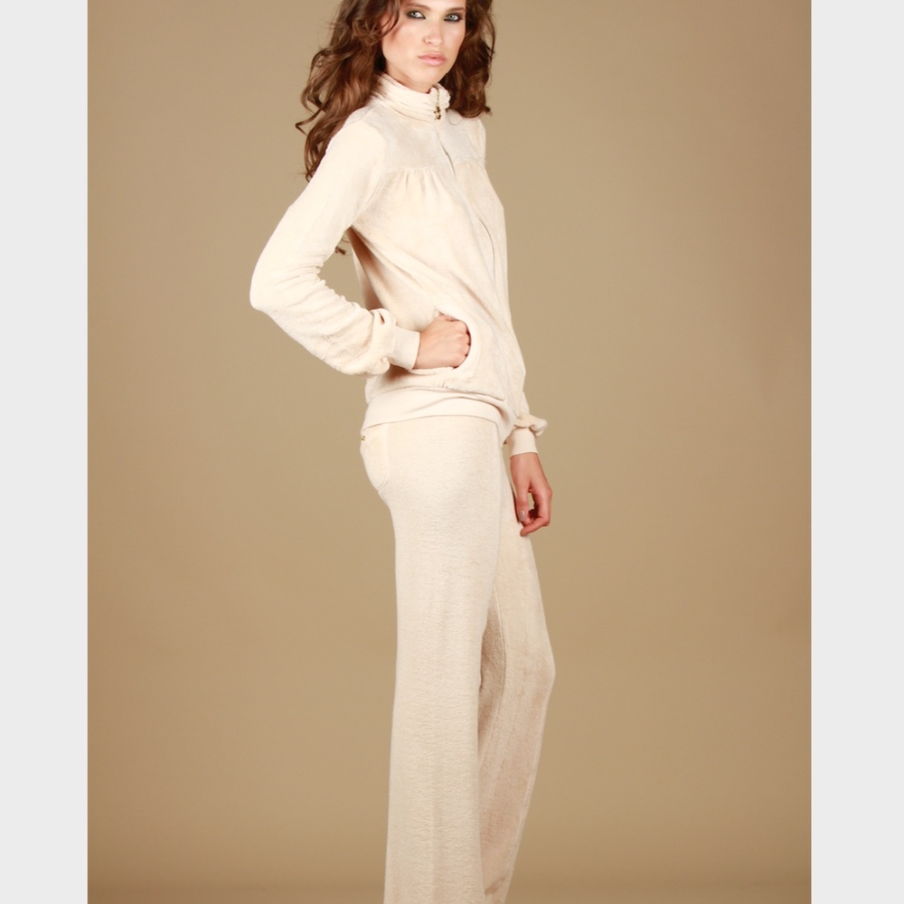 SHAY TODD Brand New Funnel Neck Zip up Terry Jkt